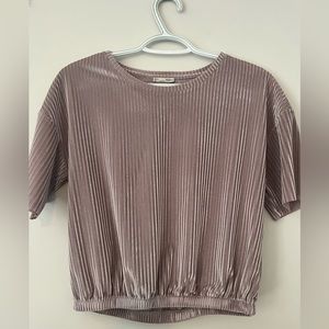 Light Pink velvet Zara shirt